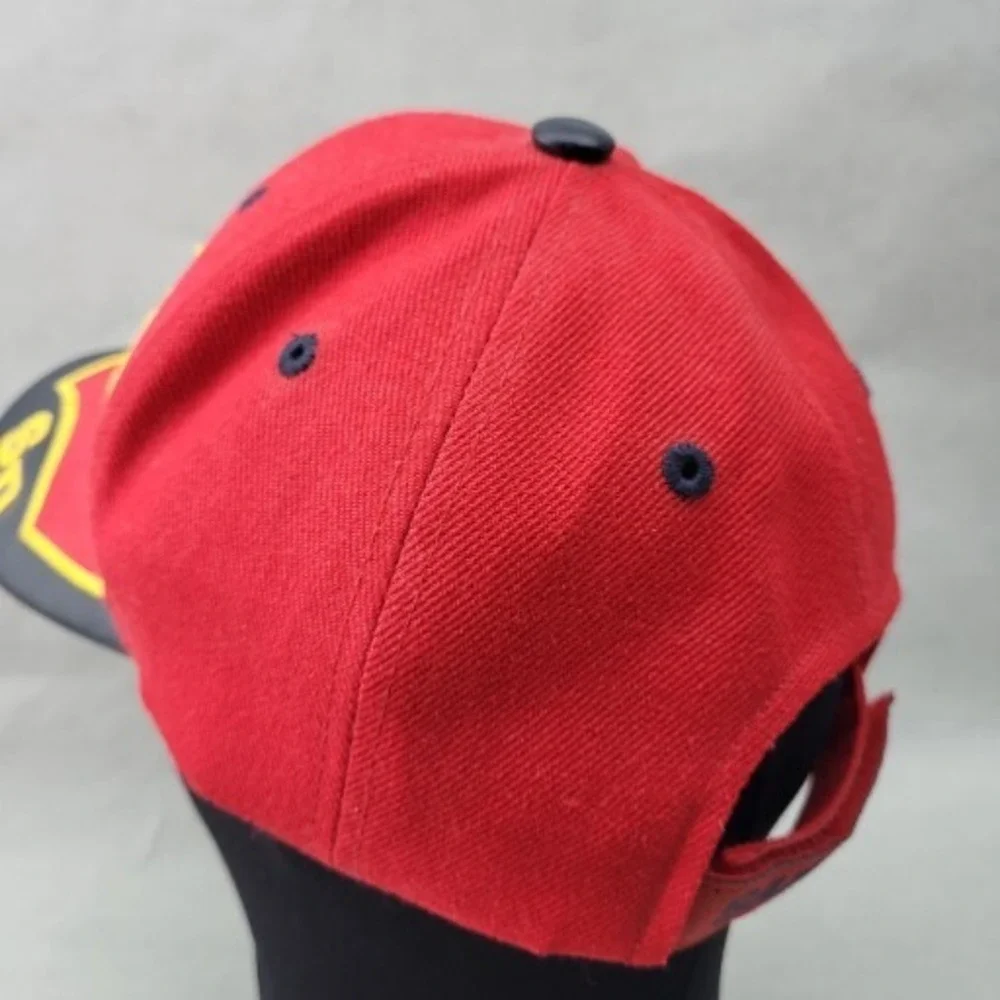 San Diego SD California Hat Strap Back Red Gold Cap Best Vina